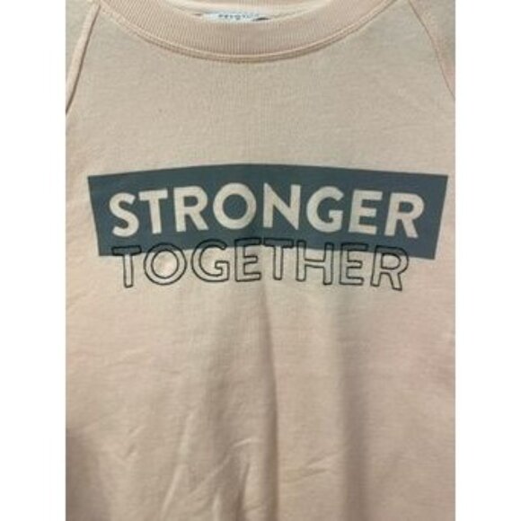 Peloton M "Stronger Together" Peach Pink Salmon Sweatshirt - Picture 2 of 5